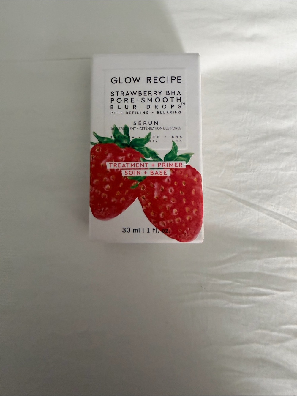 Glow Recipe Strawberry BHA Pore-Smooth Blur Drops - White & Red